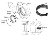 ABB TPS48D01 Turbo Nozzle Ring Turbine Nozzle Ring Part Number 56001