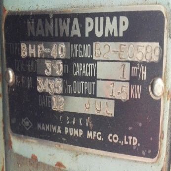 NANIWA BHR-40 Marine Hydraulic Pump , 440V Marine Circulation Pump Iron Material